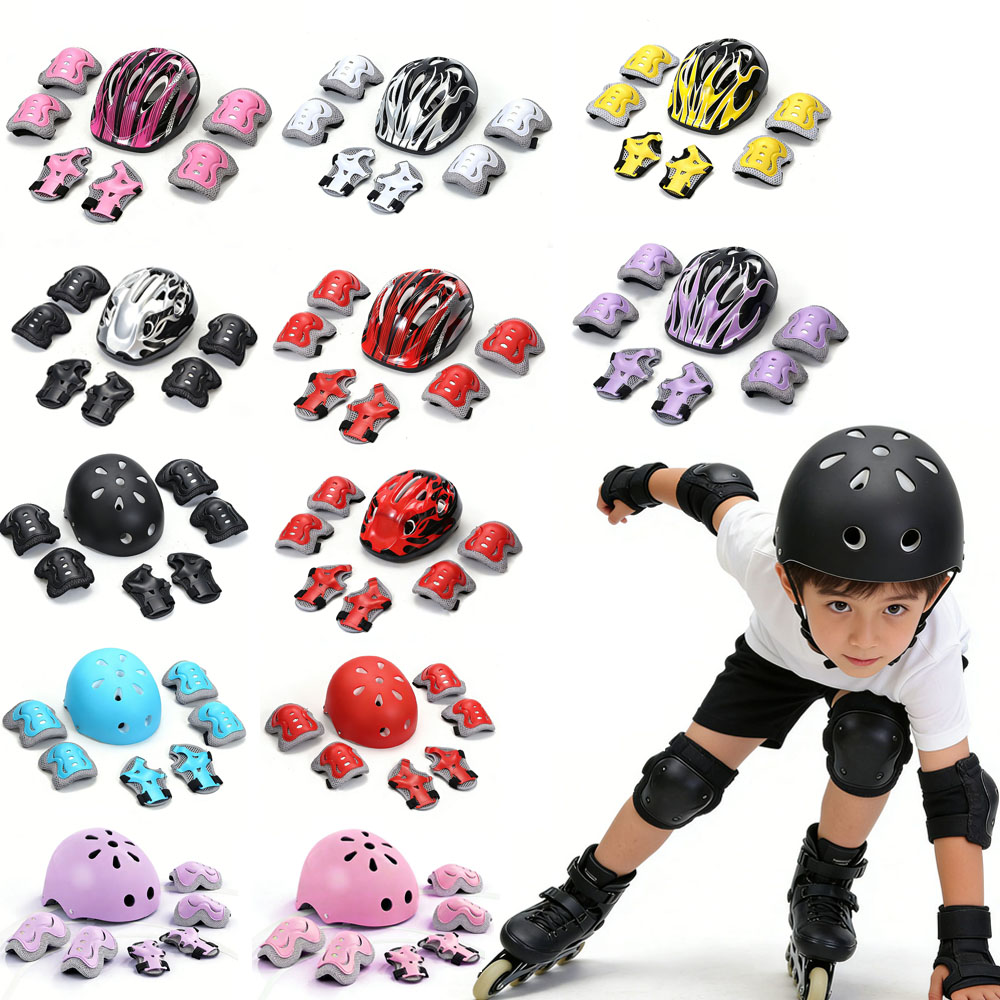 Scooter Helmet Set - Kid Skating Protective Gear Set Sktaeboard