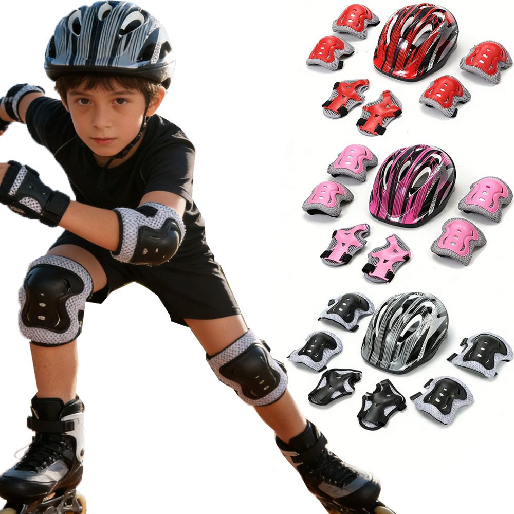 Scooter Helmet Set - Bicycle Sport Protective Gear Set Adjustable