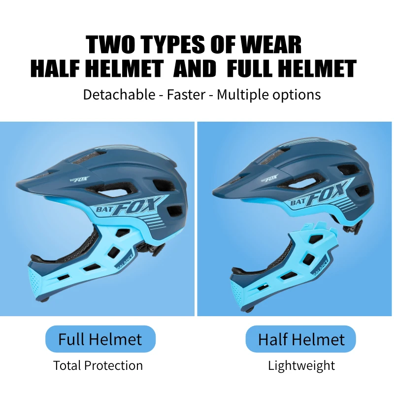 BATFOX Full Face Helmet Kids D - Scooter Helmet Set 评论和价格